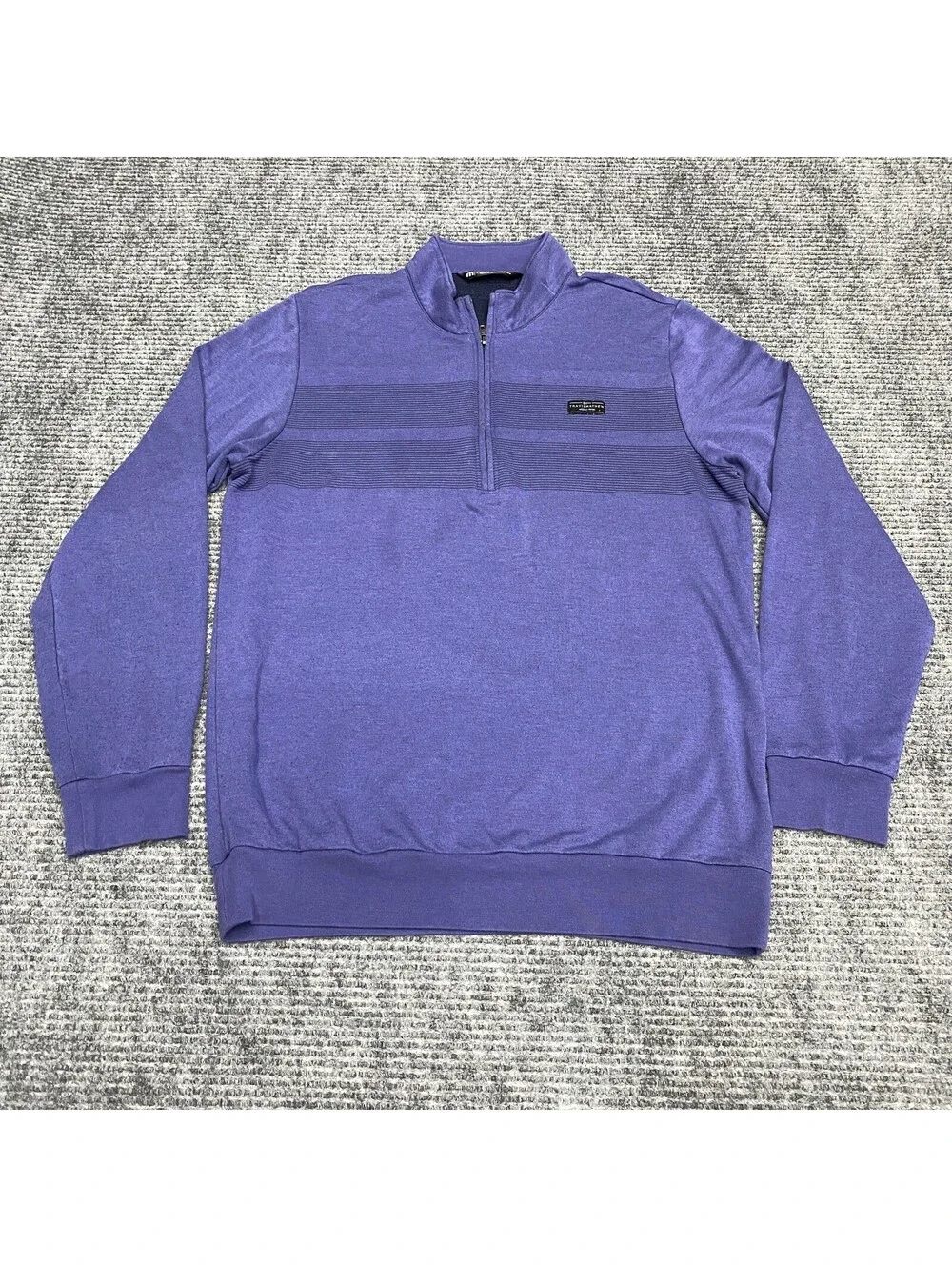 Travis Mathew 1/4 Quarter Zip Pullover Sweater Mens M Blue Pima Cotton Blend